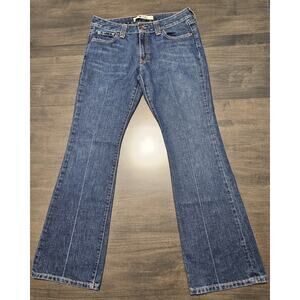 GAP Jeans Women's Size 10 Blue Curvy Flare Stretch Dark Wash Denim Jeans Boho